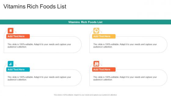 Vitamins Rich Foods List In Powerpoint And Google Slides Cpb
