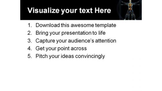 Vitruvian Man Medical PowerPoint Themes And PowerPoint Slides 0611