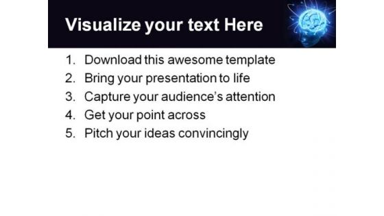 Vivid Brain Medical PowerPoint Template 0610