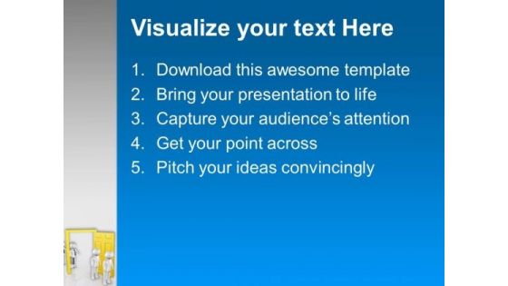 Walk Through The Right Door Of Opportunity PowerPoint Templates Ppt Backgrounds For Slides 0613