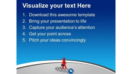 Walk Towards Success PowerPoint Templates Ppt Backgrounds For Slides 0613