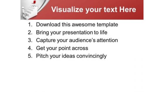 Walking On Career Ladder Business PowerPoint Templates Ppt Backgrounds For Slides 0413