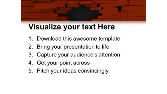Wall Behind Broken Wall PowerPoint Templates And PowerPoint Themes 1012