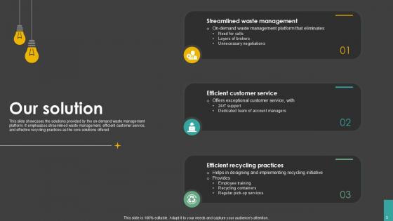 Waste Control Platform Pitch Deck Ppt Template