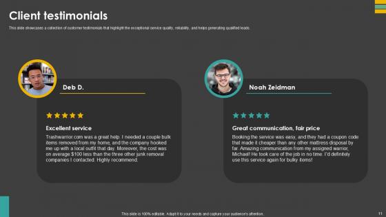 Waste Control Platform Pitch Deck Ppt Template