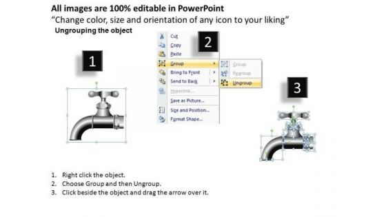 Waste Water Faucet PowerPoint Slides And Ppt Diagram Templates