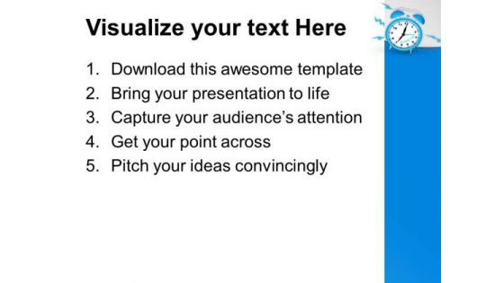 Watch To Show Wake Up Alarm Business PowerPoint Templates Ppt Backgrounds For Slides 0313