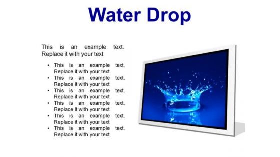 Water Drop Abstract PowerPoint Presentation Slides F