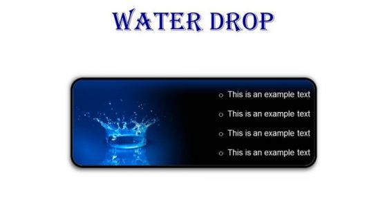 Water Drop Abstract PowerPoint Presentation Slides R