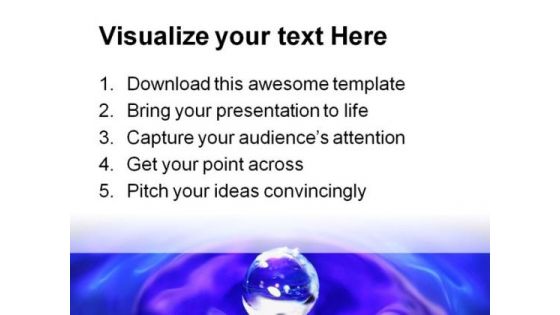 Water Drop Abstract PowerPoint Template 0810