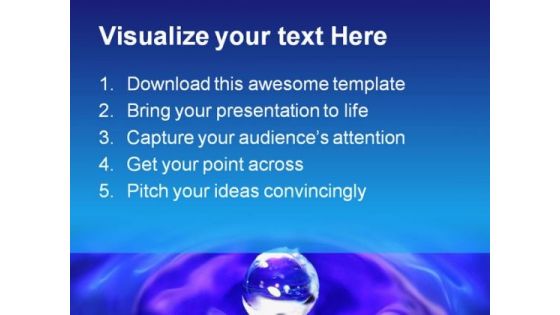 Water Drop Abstract PowerPoint Template 0810