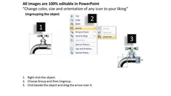Water Faucet Ppt Graphics Clipart Slides