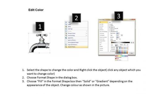 Water Faucet Ppt Graphics Clipart Slides
