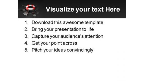 Water Rescue Business PowerPoint Template 0610