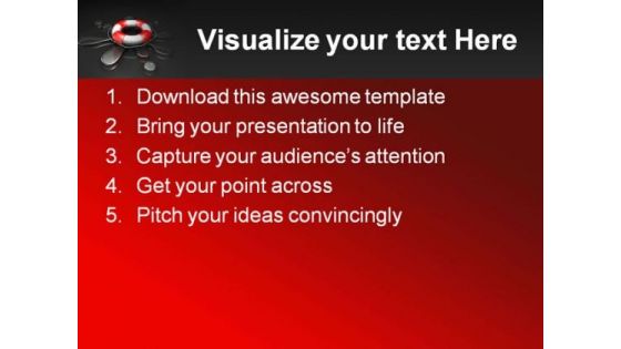 Water Rescue Business PowerPoint Template 0610