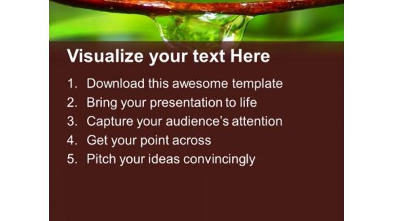 Waterdrop On Stem Savings Transparent PowerPoint Templates Ppt Backgrounds For Slides 0213