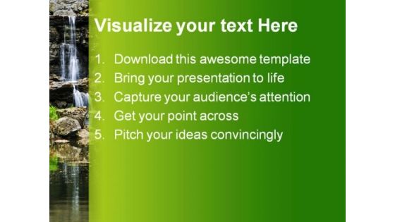Waterfall Nature PowerPoint Themes And PowerPoint Slides 0411