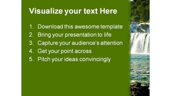 Waterfalls Beauty PowerPoint Templates And PowerPoint Backgrounds 0811