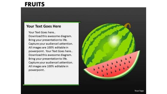 Watermellon Fruits PowerPoint Ppt Templates