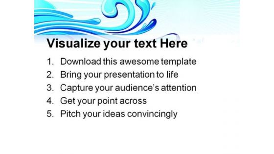 Wave Beach Abstract PowerPoint Themes And PowerPoint Slides 0411