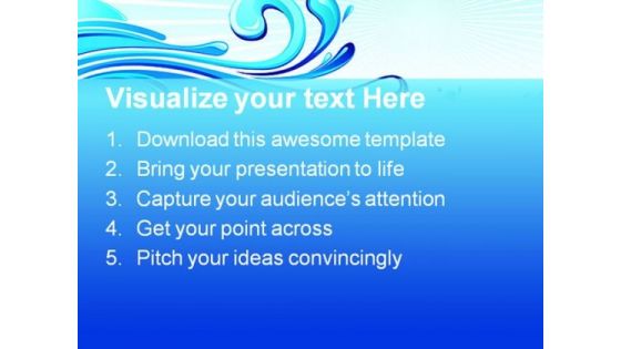 Wave Beach Abstract PowerPoint Themes And PowerPoint Slides 0411