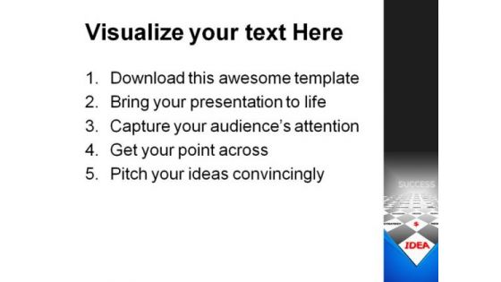 Way To Idea Success Business PowerPoint Templates And PowerPoint Backgrounds 0811