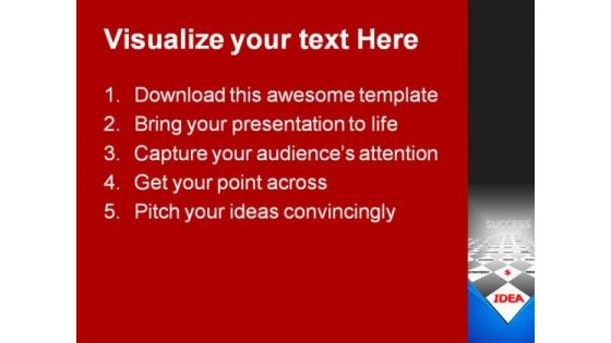 Way To Idea Success Business PowerPoint Templates And PowerPoint Backgrounds 0811
