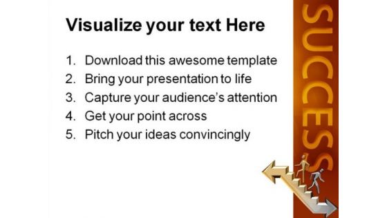 Way To Success Business PowerPoint Template 1110