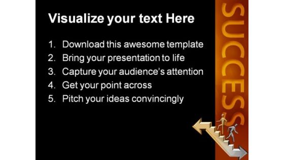 Way To Success Business PowerPoint Template 1110