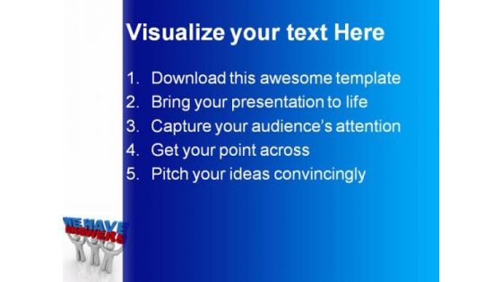 We Have Answers Business PowerPoint Backgrounds And Templates 1210