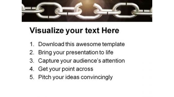 Weak Chain Link Business PowerPoint Templates And PowerPoint Backgrounds 0711