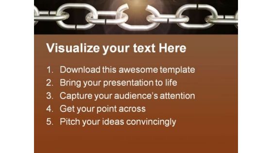 Weak Chain Link Business PowerPoint Templates And PowerPoint Backgrounds 0711