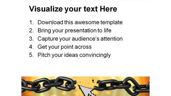 Weak Link Business PowerPoint Template 0510