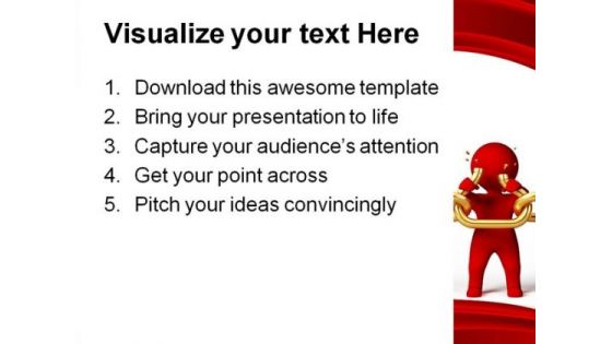 Weak Link Chain Security PowerPoint Template 0910