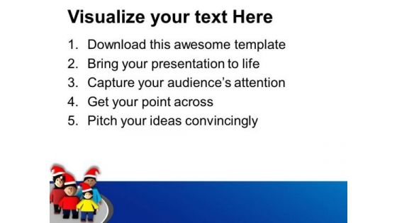 Wear Santa Cap And Enjoy Christmas PowerPoint Templates Ppt Backgrounds For Slides 0713