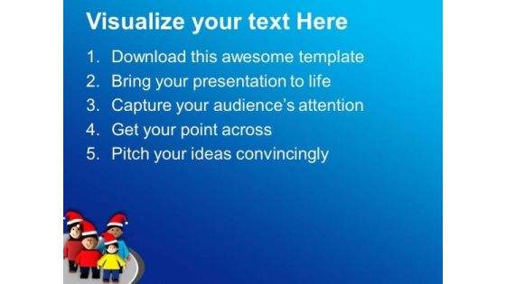Wear Santa Cap And Enjoy Christmas PowerPoint Templates Ppt Backgrounds For Slides 0713