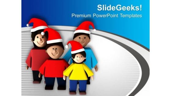 Wear Santa Cap And Enjoy Christmas PowerPoint Templates Ppt Backgrounds For Slides 0713