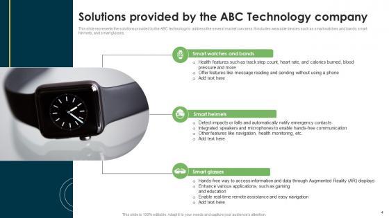 Wearable Technology Fund Elevator Pitch Deck Ppt PowerPoint Presentation Complete Deck With Slides