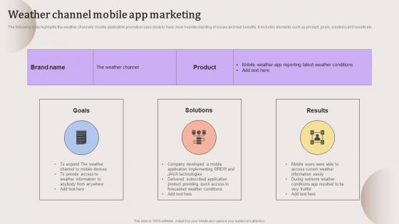 Weather Channel Mobile App Marketing Evaluating Strengths And Weaknesses Portrait Pdf