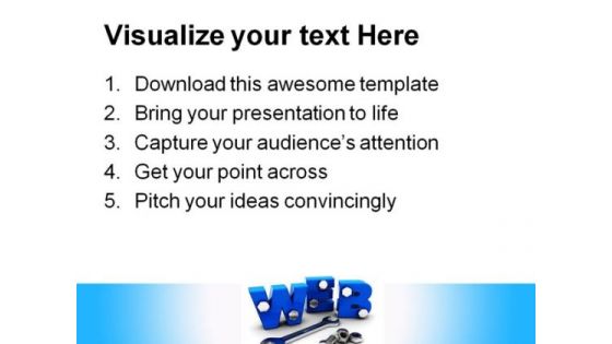 Web Construction Internet PowerPoint Backgrounds And Templates 1210