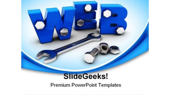 Web Construction Internet PowerPoint Backgrounds And Templates 1210