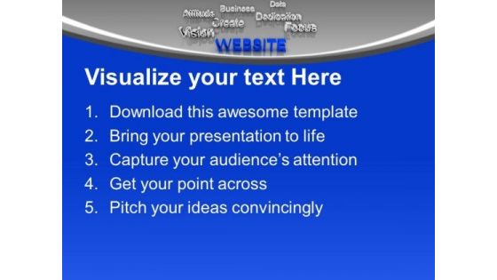 Website At Forefront Business Concept PowerPoint Templates Ppt Backgrounds For Slides 0113