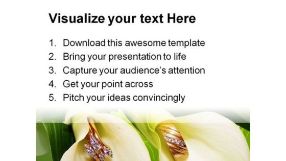 Wedding Rings Beauty PowerPoint Template 0610