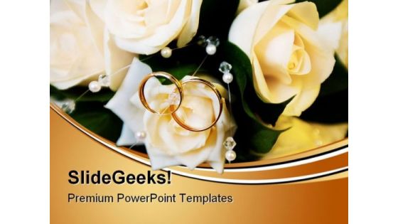 Wedding Rings Events PowerPoint Themes And PowerPoint Slides 0411
