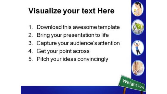 Weight Loss Health PowerPoint Templates And PowerPoint Backgrounds 0611