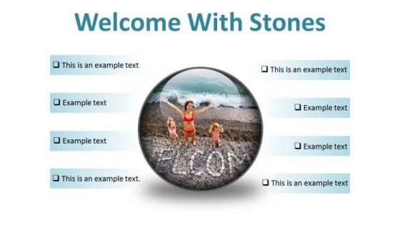 Welcome With Stones Beach PowerPoint Presentation Slides C