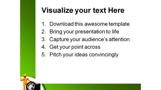 Wheel Garage Industrial PowerPoint Themes And PowerPoint Slides 0711