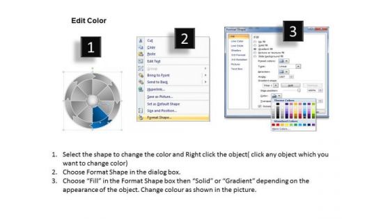 Wheel Rotation Chart Eight Steps Business Plans Examples PowerPoint Slides
