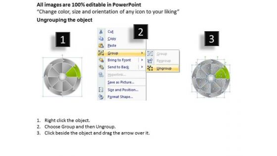 Wheel Rotation Chart Eight Steps By Business Plan Template PowerPoint Templates