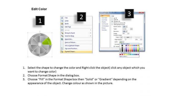 Wheel Rotation Chart Eight Steps By Business Plan Template PowerPoint Templates
